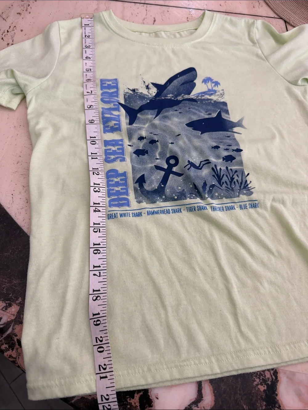 Carter's Light Lime Short-Sleeve Tee with Navy Ocean Graphic